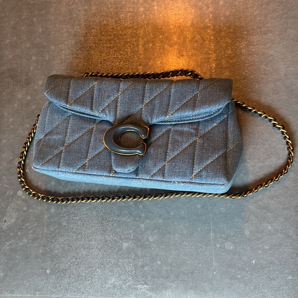 Quilted Denim Coach Tabby 26 - Picture 2 of 13